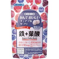 Orihiro Железо с витаминами, со вкусом ягод 120 шт.